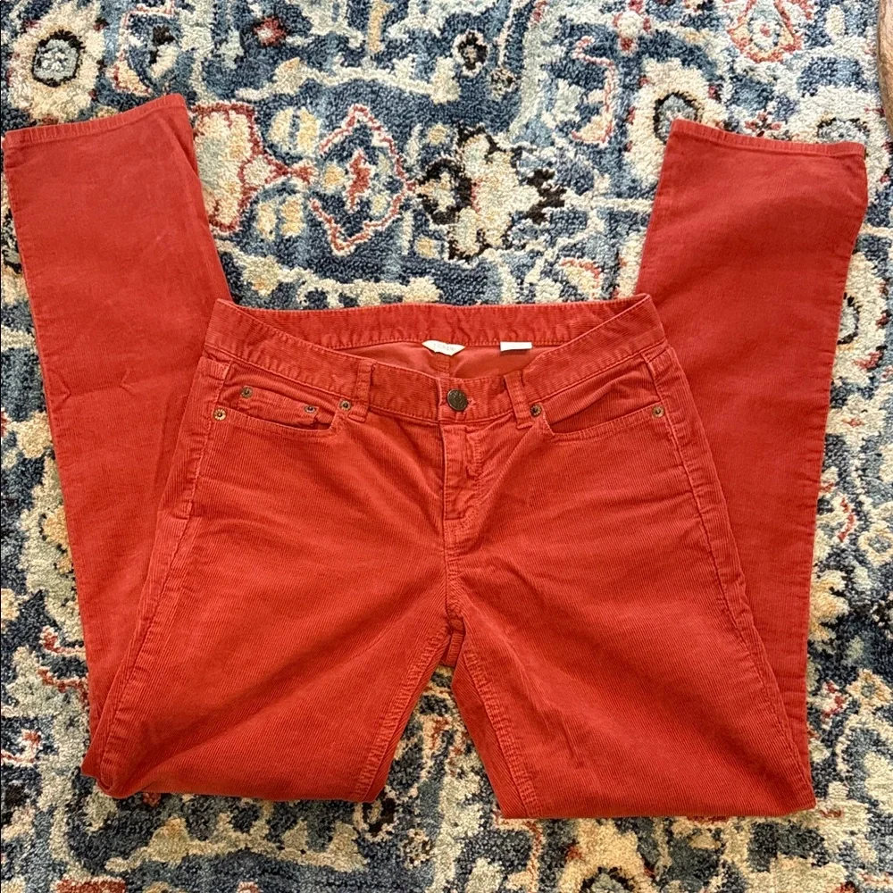 J. Crew City Fit Muted Rust Corduroys Pants